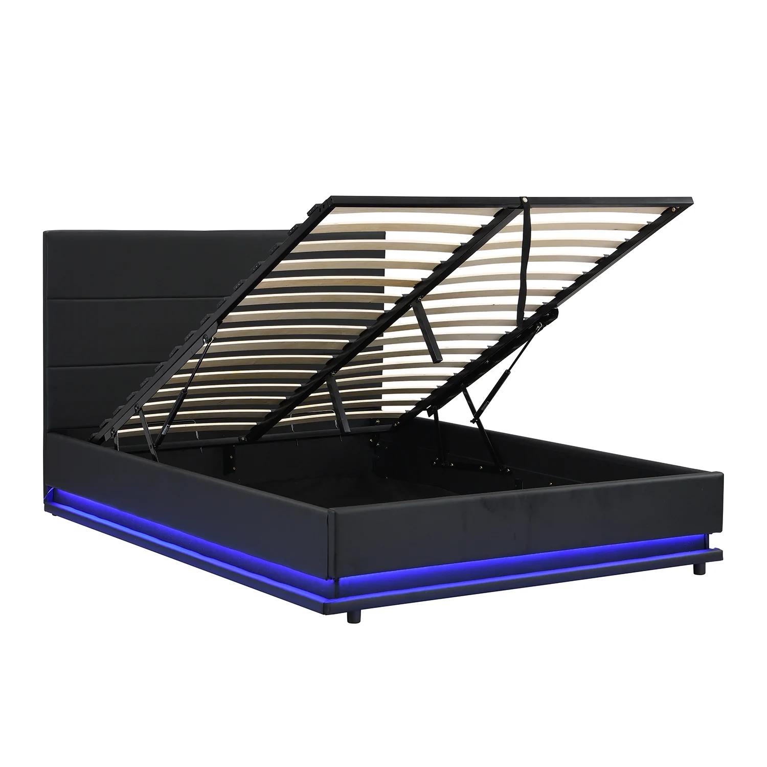 Standard bed frame before LED upgrade