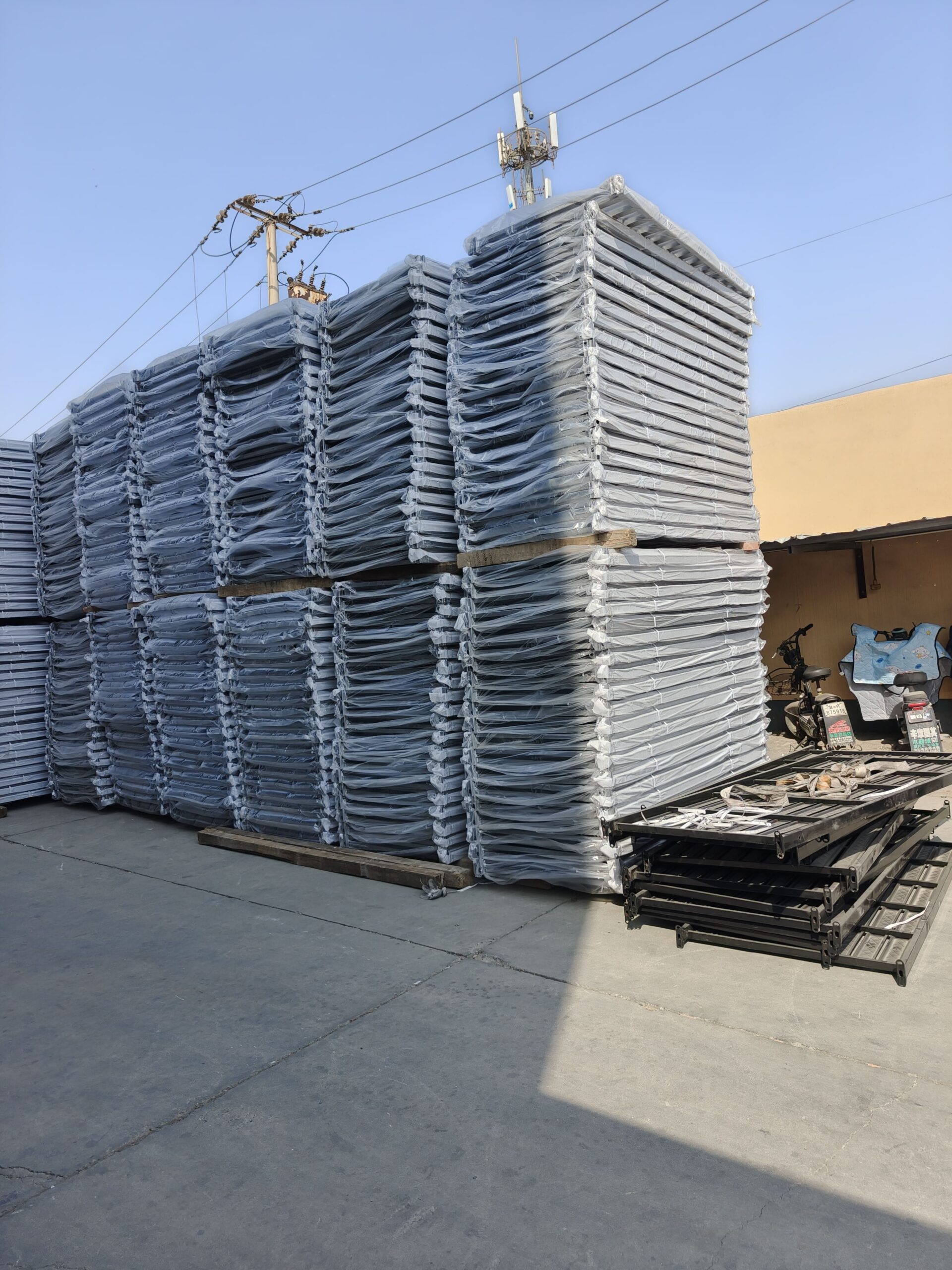 Shipping containers with bunk beds ready for export
