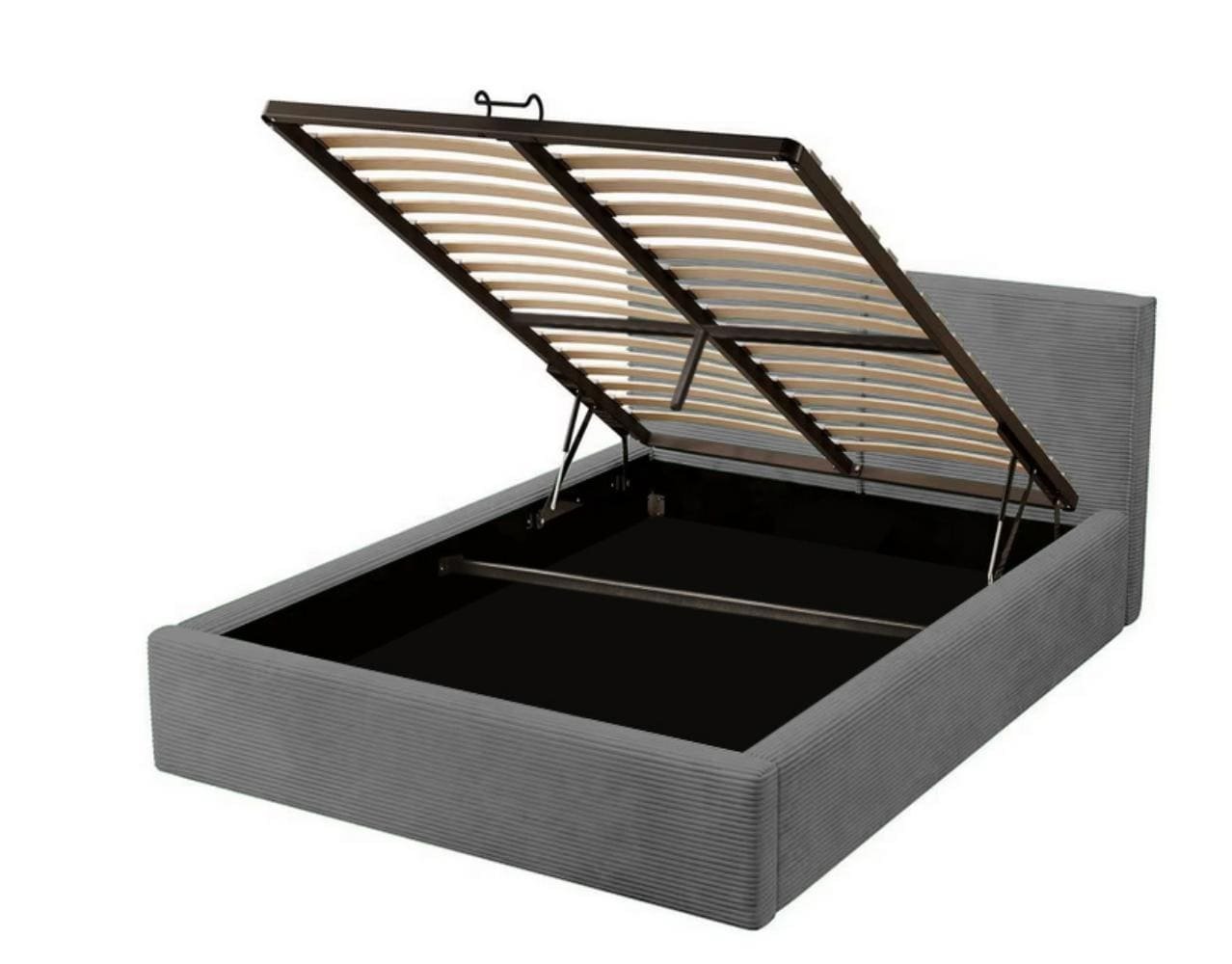 Gray Upholstered Bed Frame