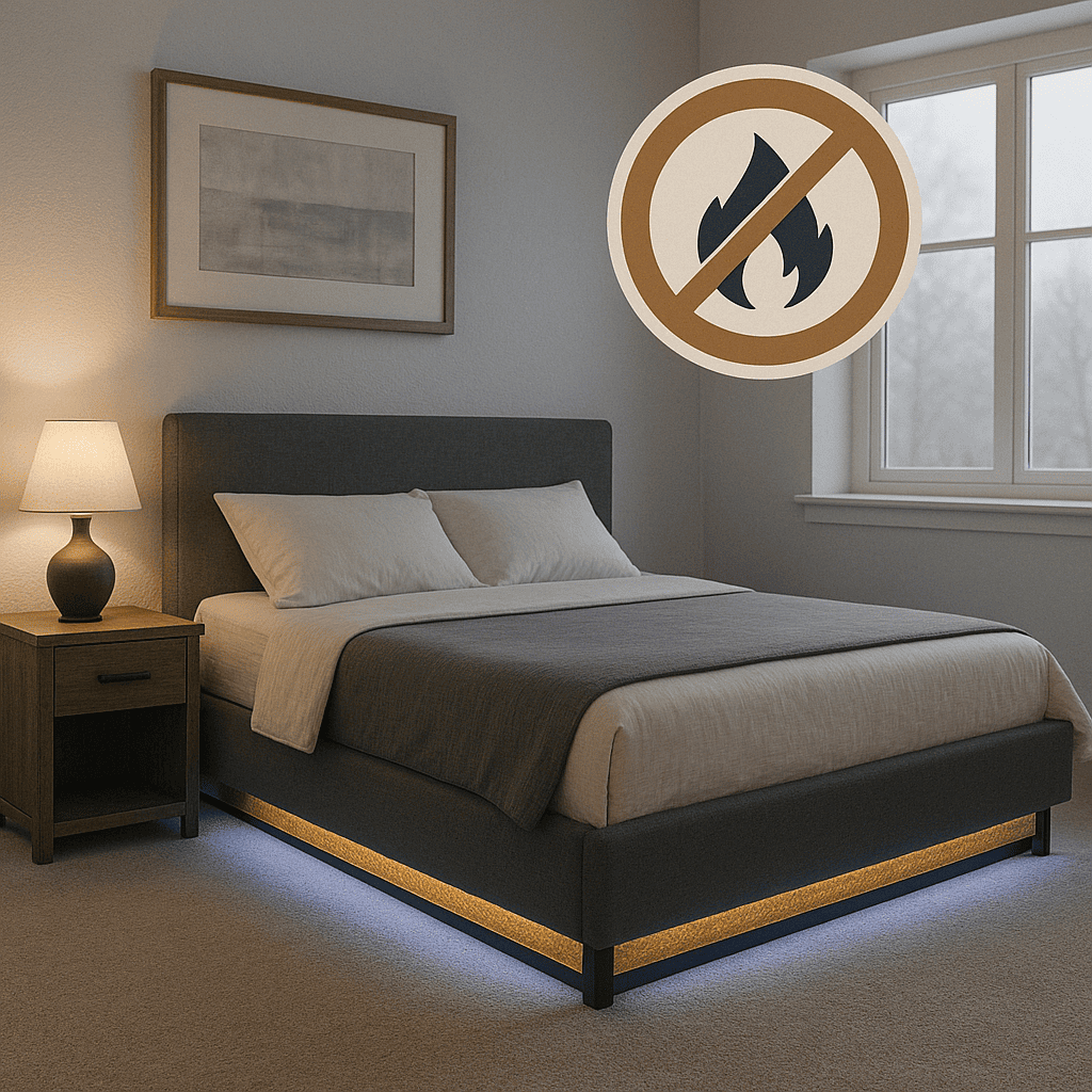 fire safety LED bed frame