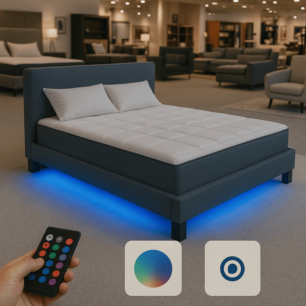 led bed frame display furniture
