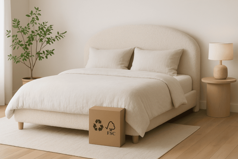 eco friendly boucle bed