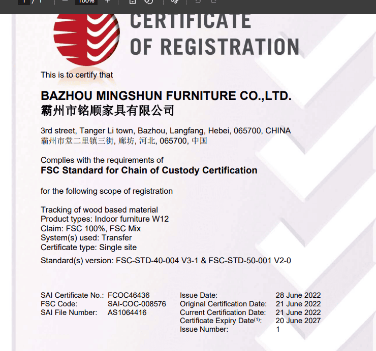 Bazhou Mingshun Furniture