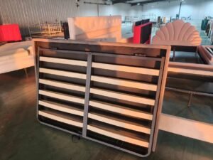 foldable bed base in showroom