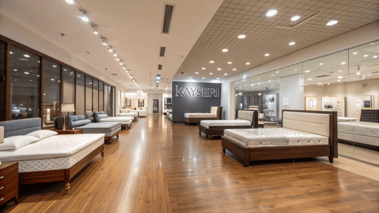 Turkish bed manufacturing factory floor