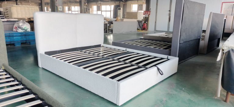 Upholstered Storage Bed with Foldable Bed Base