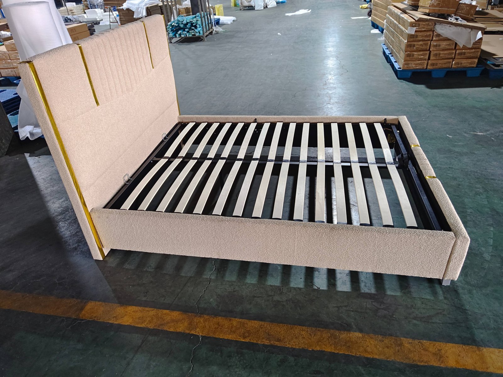 Gold-Accent Channel Gas Lift Storage Bed image 10