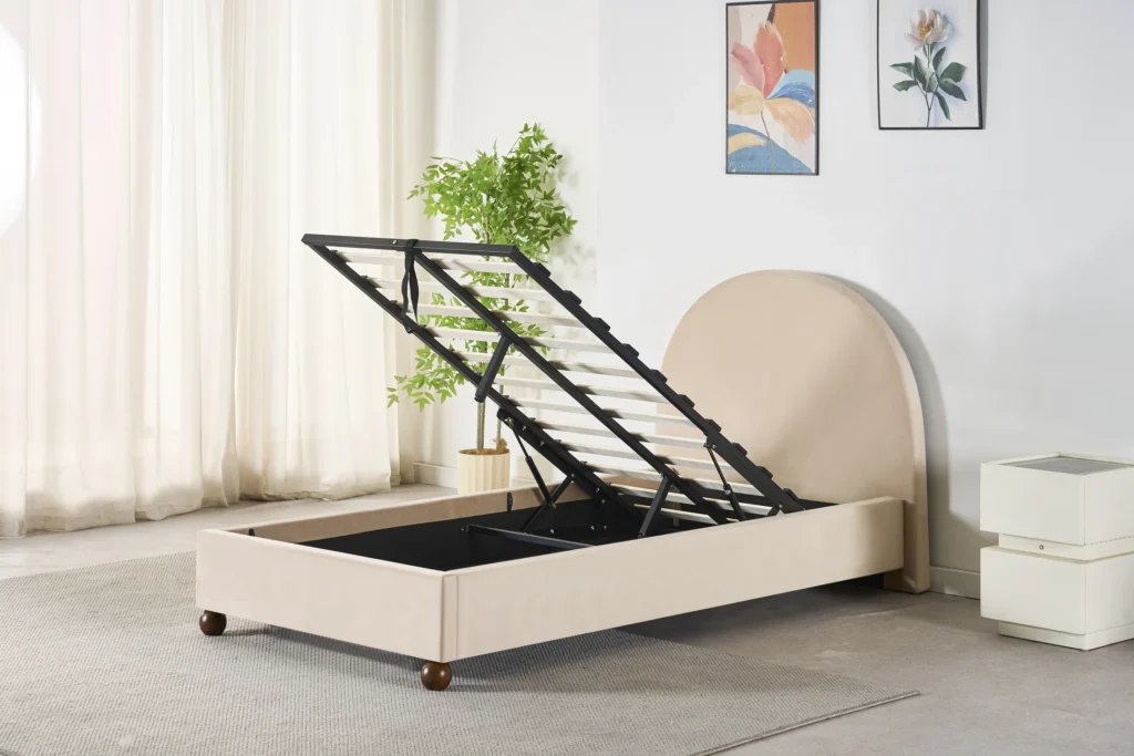 Arched Headboard Storage Bed