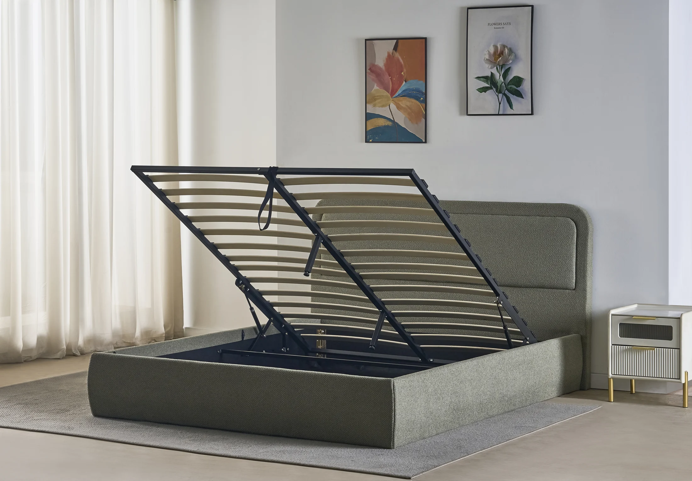 Slim-Panel Storage Bed