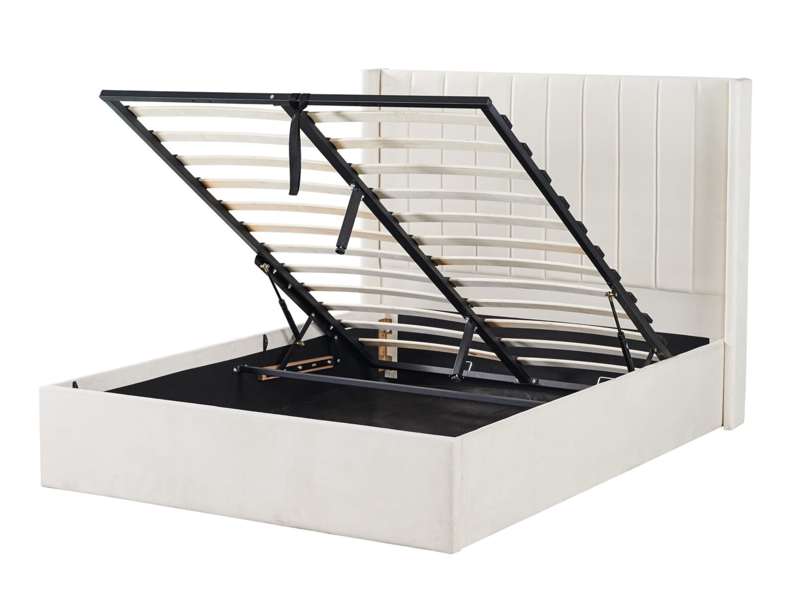 Vertical-Channel Upholstered Bed Frame image 5
