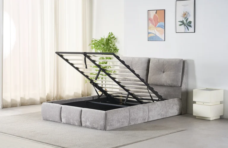 Pillow-Panel Upholstered Bed Frame