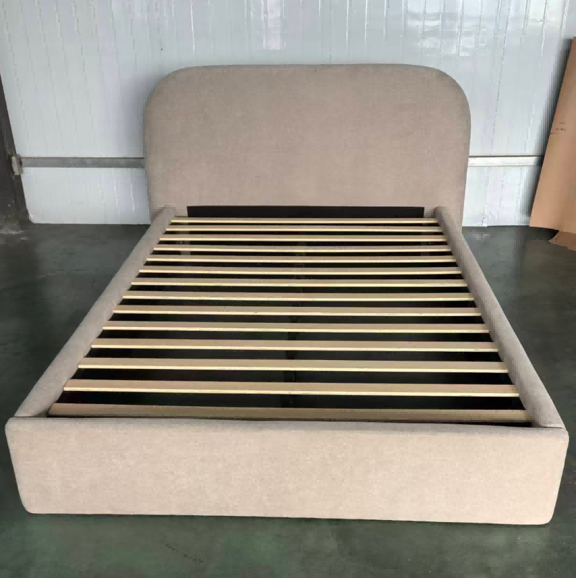 Rounded-Edge Upholstered Platform Bed image 4