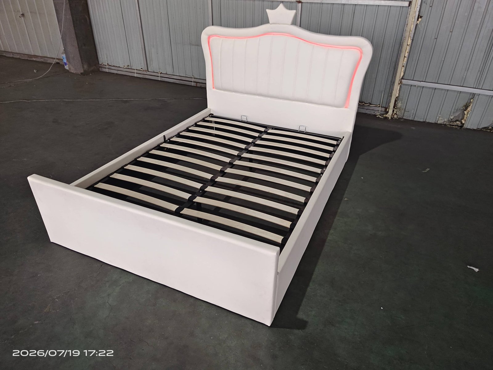 Princess Crown LED USB Gas Lift Storage Bed image 2