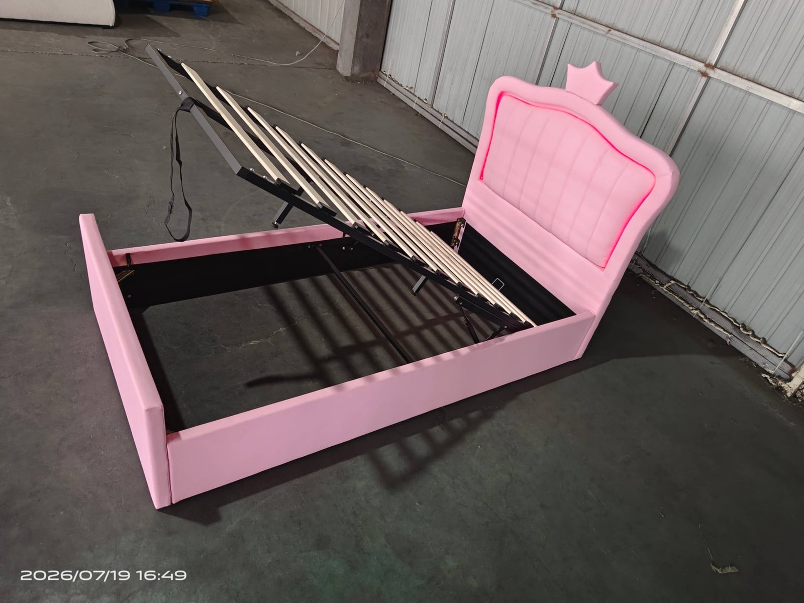 Princess Crown LED USB Gas Lift Storage Bed image 6