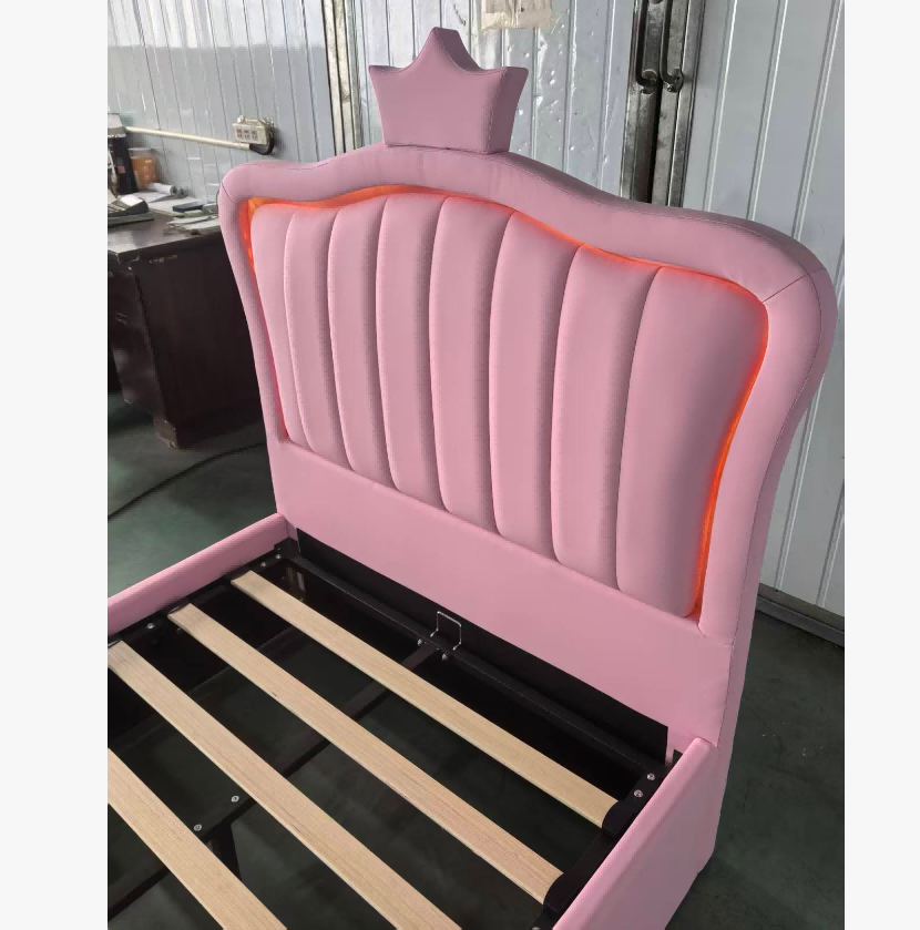 Princess Crown LED USB Gas Lift Storage Bed image 7