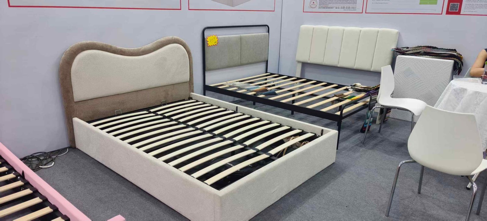 Compact Upholstered Gas Lift Storage Bed image 2