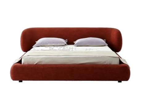 Curved Upholstered Gas Lift Storage Bed