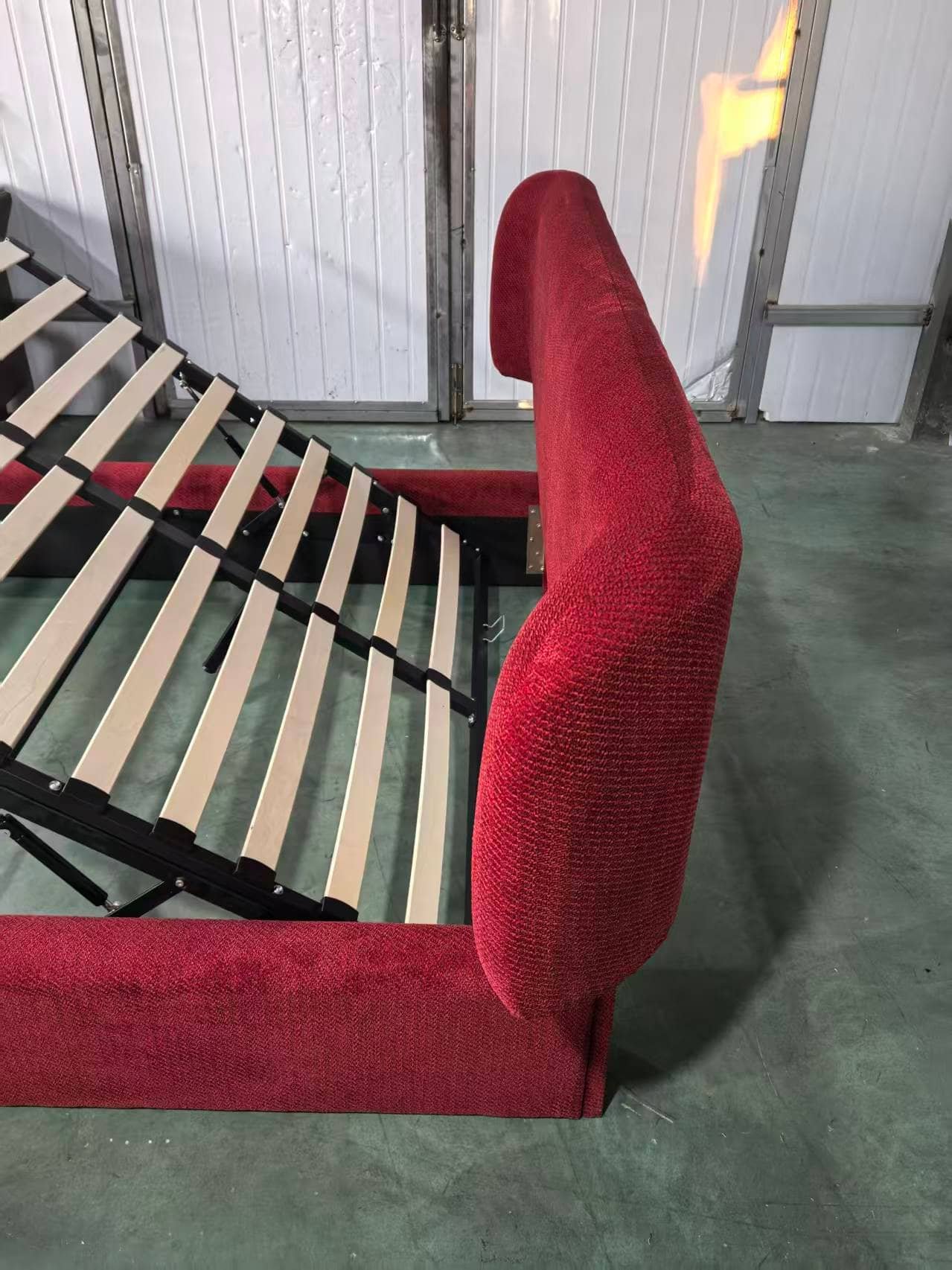 Curved Upholstered Gas Lift Storage Bed image 5