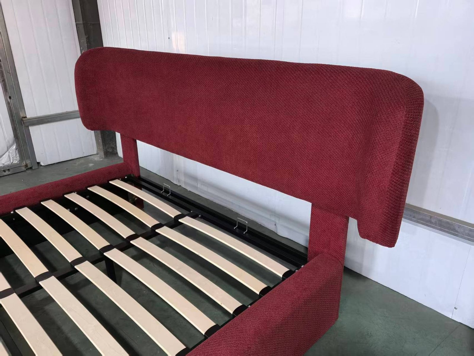 Curved Upholstered Gas Lift Storage Bed image 6