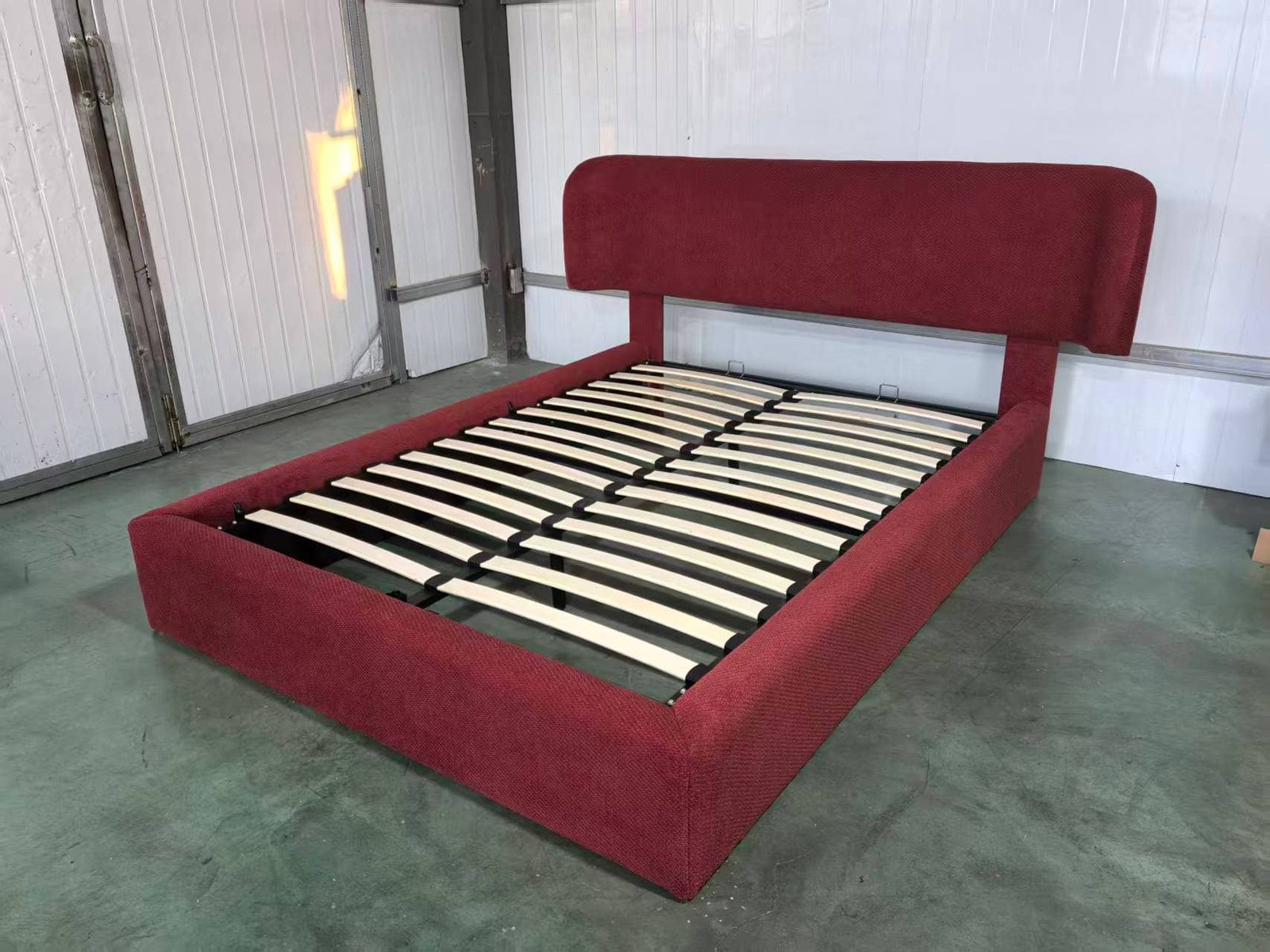 Curved Upholstered Gas Lift Storage Bed image 8