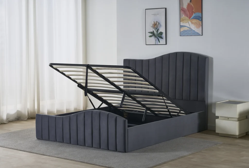 Arched Channel Upholstered Bed Frame