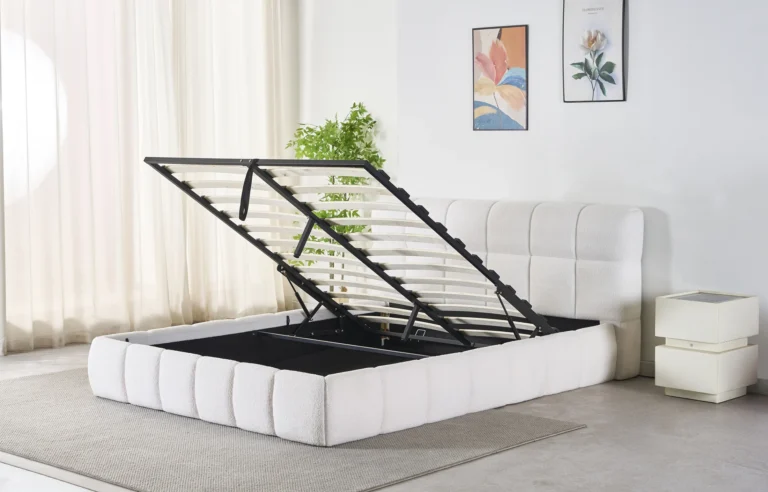Rounded Panel Upholstered Bed Frame