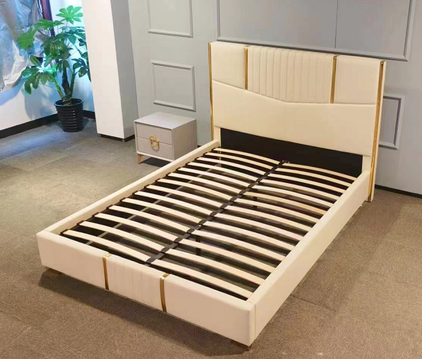 Gold-Accent Channel Gas Lift Storage Bed image 2