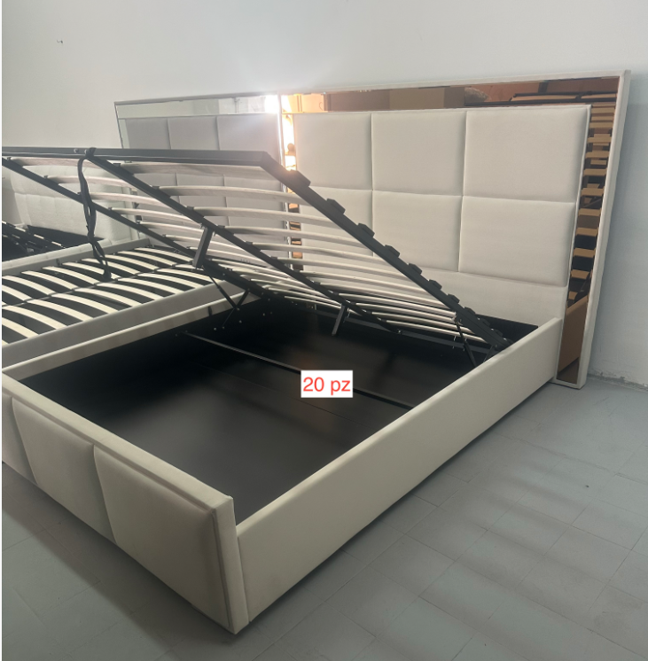 Mirror-Accent Panel Gas Lift Storage Bed image 3