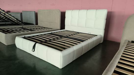 Rounded Panel Upholstered Bed Frame image 2