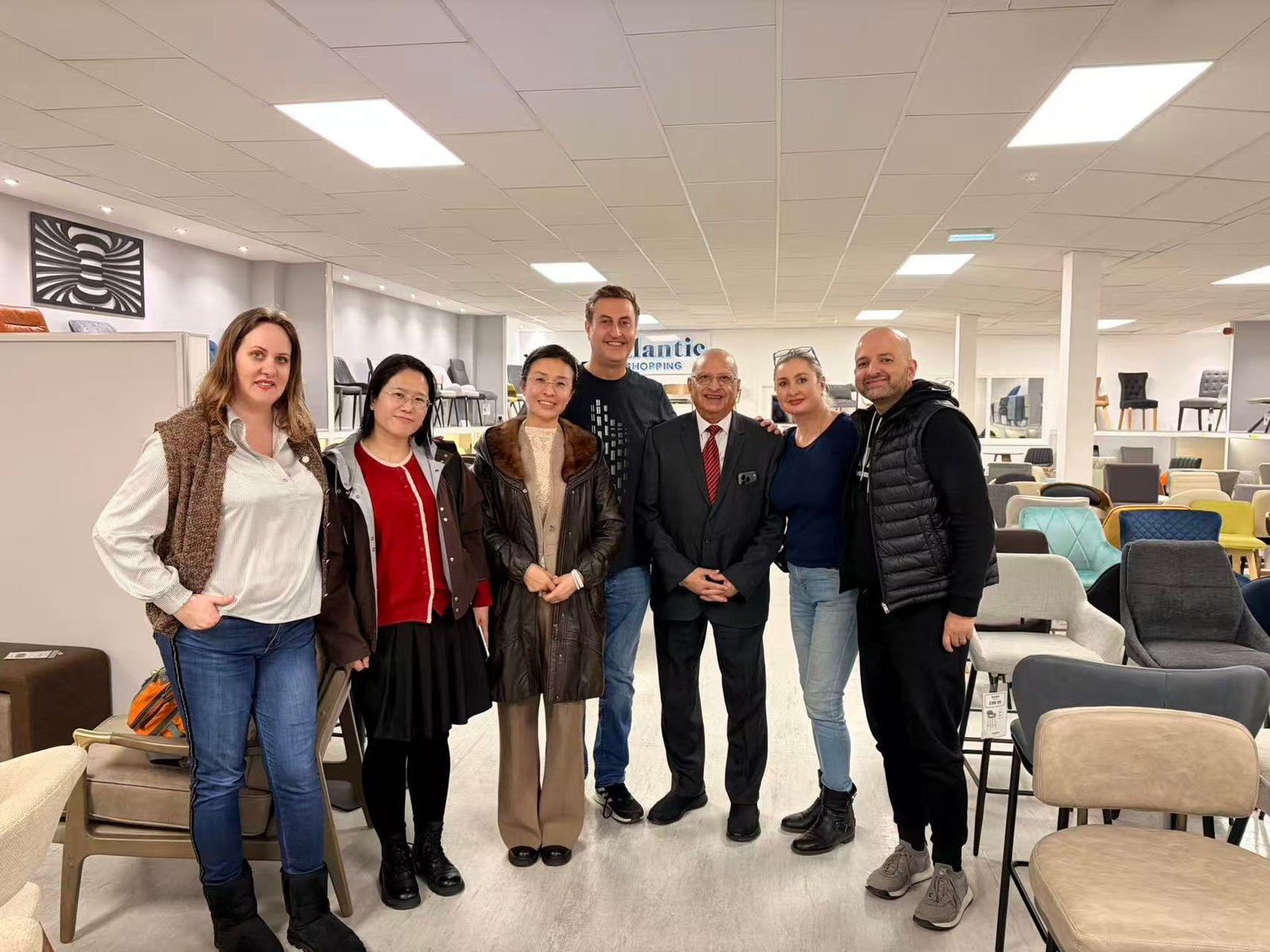 Sara meeting with a buyer in Lithuania